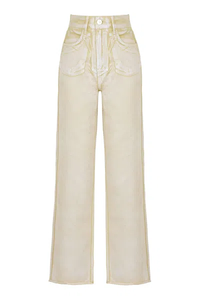 NOCTURNE METALLIC STRAIGHT LEG JEANS 