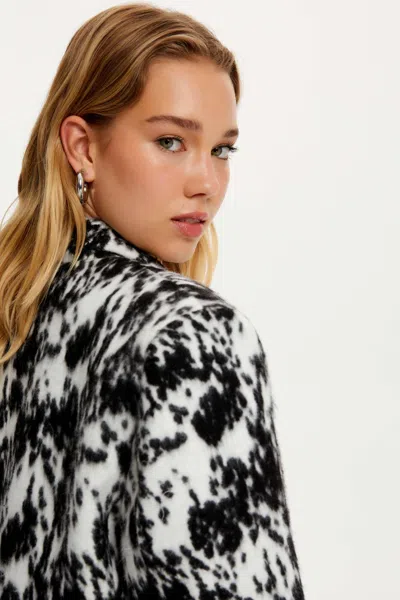 Shop Nocturne Printed Double Breasted Jacket In Multi