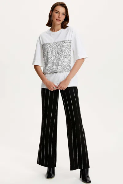Shop Nocturne Printed Oversize T-shirt In White