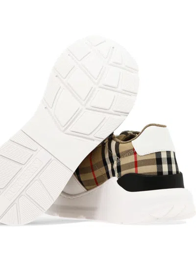 Shop Burberry "new Regis" Sneakers In Beige