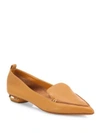 NICHOLAS KIRKWOOD Beya Pebbled Leather Point-Toe Loafers