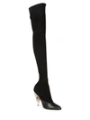 GIVENCHY Suede & Leather Over-The-Knee Boots