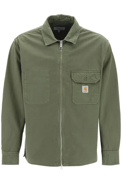 Shop Carhartt Overshirt Rainer Shirt Jacket In Green