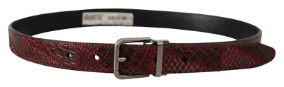 Shop Dolce & Gabbana Elegant Red Exotic Leather Women's Belt