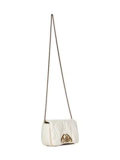 Shop Alexander Mcqueen Mini Seal Shoulder Bag In White