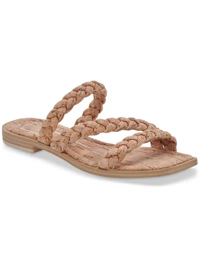 Shop Dolce Vita Iman Womens Braided Slip On Slide Sandals In White