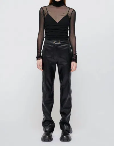 Shop Jonathan Simkhai Velora Long-sleeved Bodysuit In Black