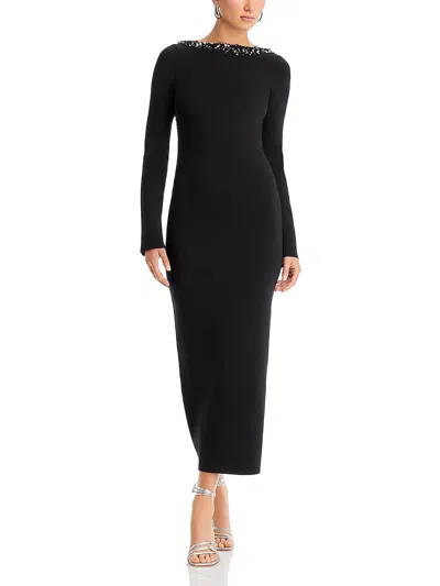Shop Cult Gaia Eleanora Womens Knit Embellished Midi Dress In Black