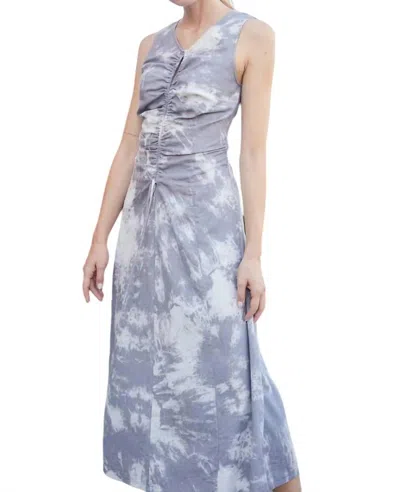 209wst38 Gather Dress In Grey In Grey