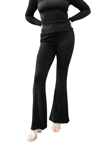 Wild Pony Flared Trouser In Black In Black