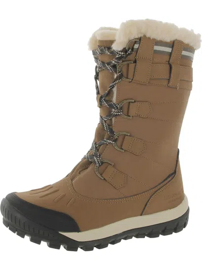 Bearpaw Desdemona Womens Leather Waterproof Snow Boots In Brown