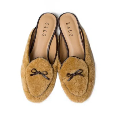 House Of Zalo Women's Bow Mule In Tan/chocolate In Multi