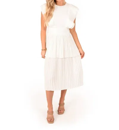 Shop Emily Mccarthy Chloe Dress In Linen White