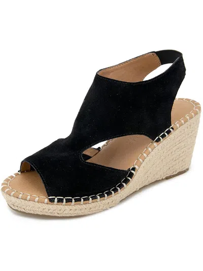 Shop Gentle Souls By Kenneth Cole Cody Womens Suede Slingback Espadrilles In Black