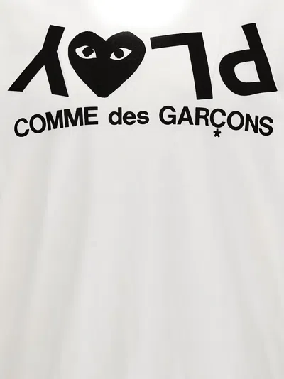 Shop Comme Des Garçons Play Logo Print T-shirt White/black