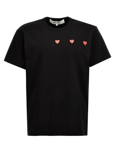 Shop Comme Des Garçons Play Multi Heart T-shirt Black