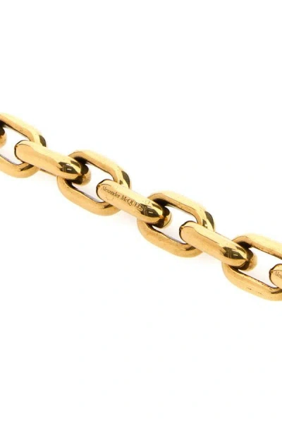 Shop Alexander Mcqueen Woman Gold Metal Peak Bracelet