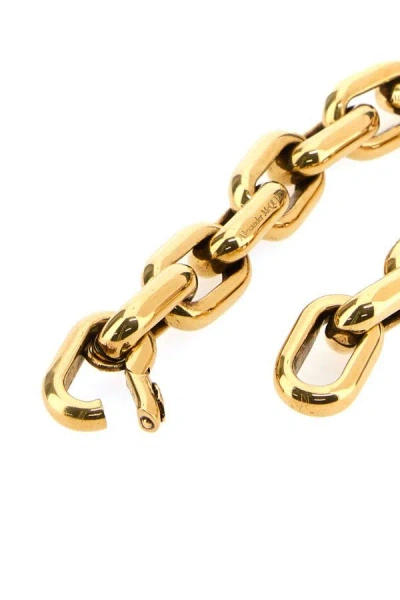 Shop Alexander Mcqueen Woman Gold Metal Peak Bracelet