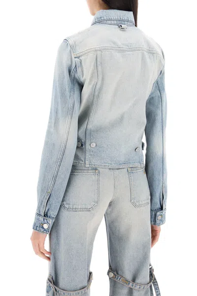 Shop Courrèges Courreges Denim Trucker Jacket For Women In Blue