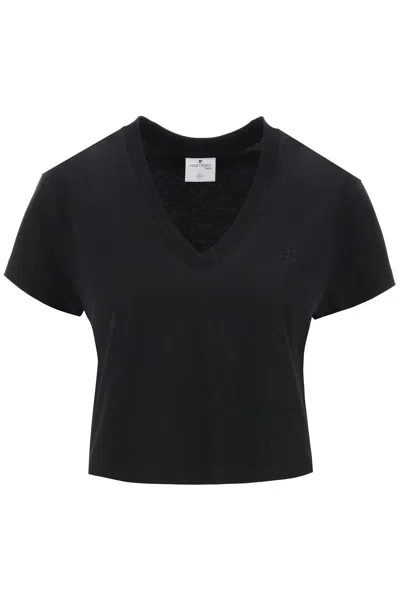 Shop Courrèges Courreges Twisted T-shirt Mini Dress Women In Black