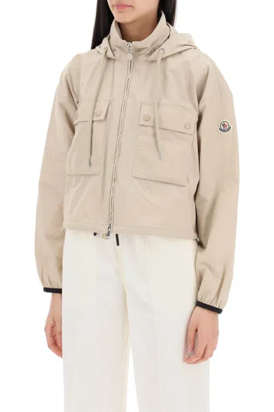 Shop Moncler Basic Leda Windbreaker Jacket Women In Cream