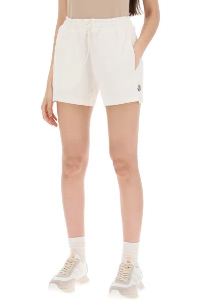 Shop Moncler Sporty Shorts With Nylon Inserts Women In Multicolor