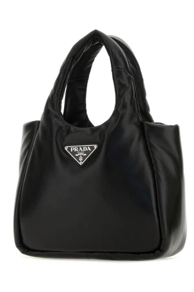 Shop Prada Woman Black Nappa Leather Handbag