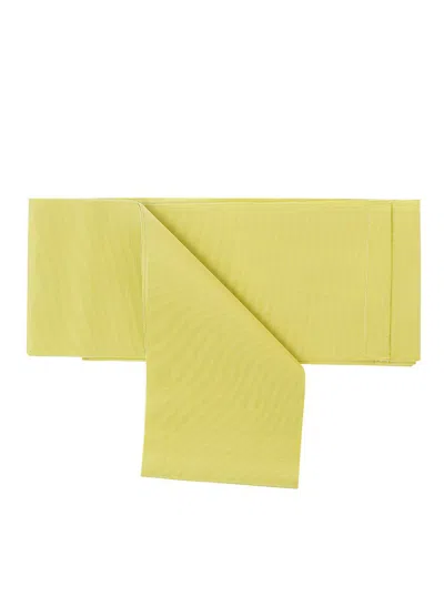 Shop Sara Roka Yellow Monochrome Sash In Cotton Blend Woman