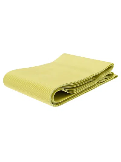 Shop Sara Roka Yellow Monochrome Sash In Cotton Blend Woman