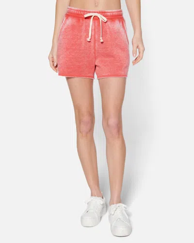 Shop Hyfve Women's Essential Burnout Fleece Shorts In Watermelon