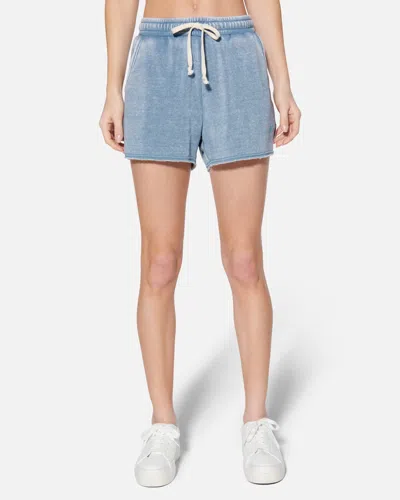 Shop Hyfve Women's Essential Burnout Fleece Shorts In Gray Blue