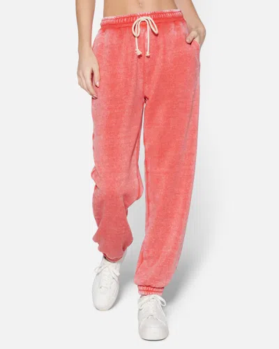 Shop Hyfve Women's Essential Burnout Fleece Jogger Pants In Watermelon
