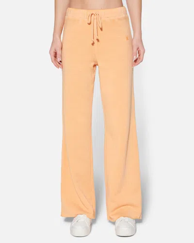 Shop Hyfve Women's Essential Burnout Fleece Wide Leg Pants In Orange