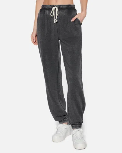 Shop Hyfve Women's Essential Burnout Fleece Jogger Pants In Black