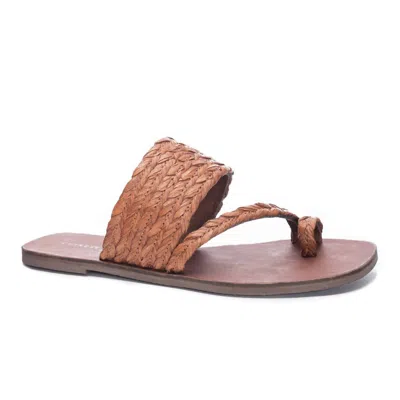 Chinese Laundry Brunch Rayva Woven Sandal In Cognac In Green