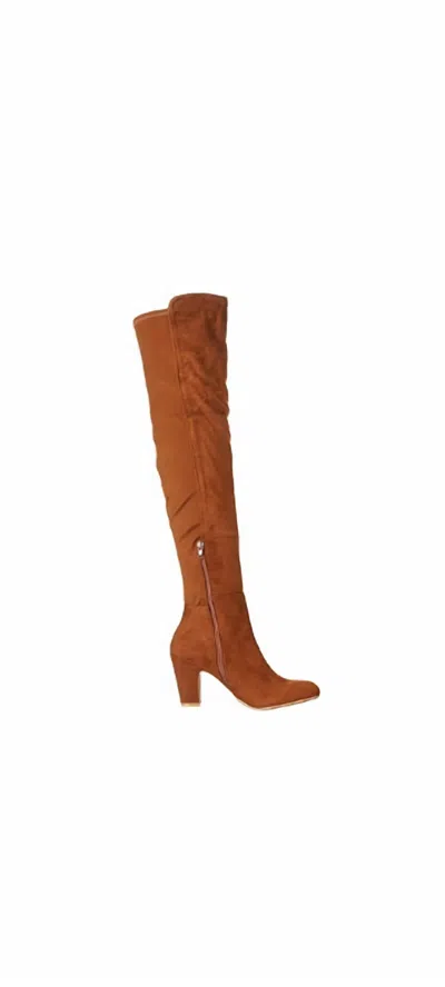 Chinese Laundry Stacked Heeled Boots In Honey Brown In Multi