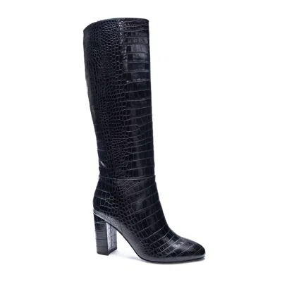 Shop Chinese Laundry Krafty Croco Boot In Black