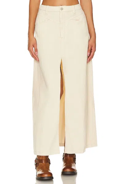 Shop Free People Come As You Are Cord Maxi Skirt In Beechwood In Beige