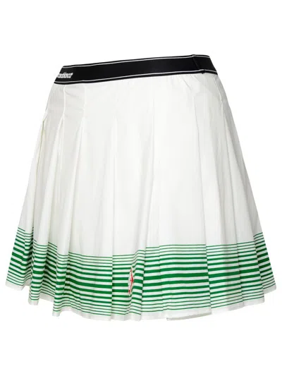 Shop Casablanca White Polyamide Blend Miniskirt