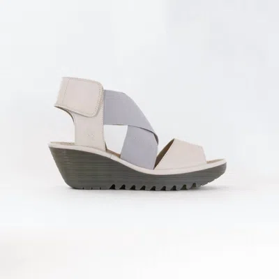 Shop Fly London Women's Wedge Sandal In Off White
