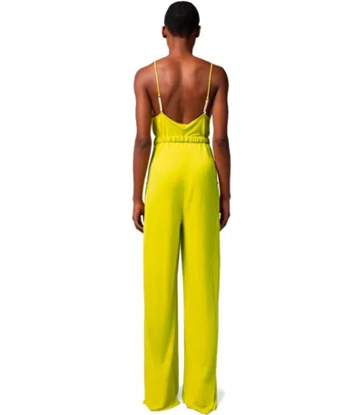 Shop Elisabetta Franchi Cedar Belted Jumpsuit In Yellow