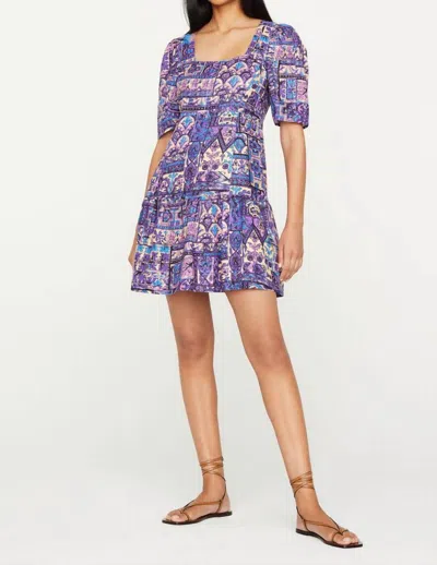 Shop Marie Oliver Temma Dress In Violet Tile In Multi