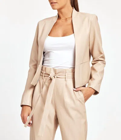 Shop Dolce Cabo Cornerstone Open Front Blazer In Oyster In White
