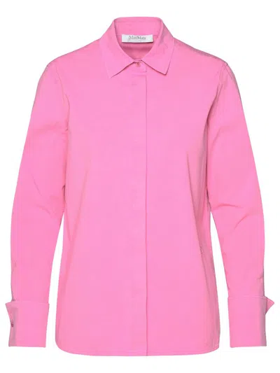 Shop Max Mara 'francia' Pink Cotton Shirt