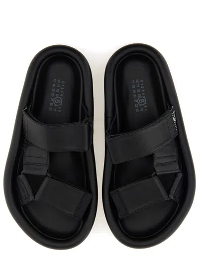 Shop Mm6 Maison Margiela Slip-on Sandal In Black