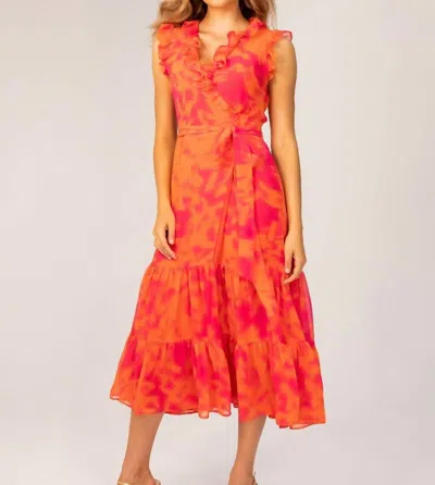 Shop Lavender Brown Giselle Maxi Dress In Pink + Orange In Multi
