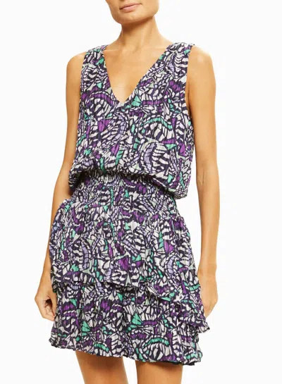 Ramy Brook Astrid Mini Dress In Spring Navy Print In Multi