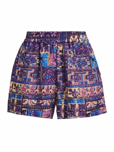 Shop Marie Oliver Monte Shorts In Violet Tile In Multi