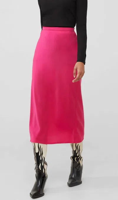 Shop French Connection Satiin Slip Skirt In Pink