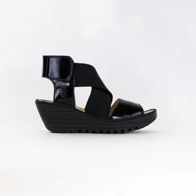 Shop Fly London Women's Wedge Sandal In Black